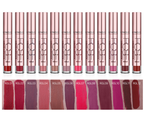 12colors  Hot Cosmetics Makeup Lip Gloss Long Lasting Waterproof